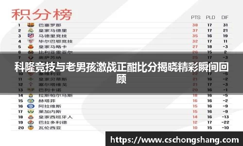 科隆竞技与老男孩激战正酣比分揭晓精彩瞬间回顾
